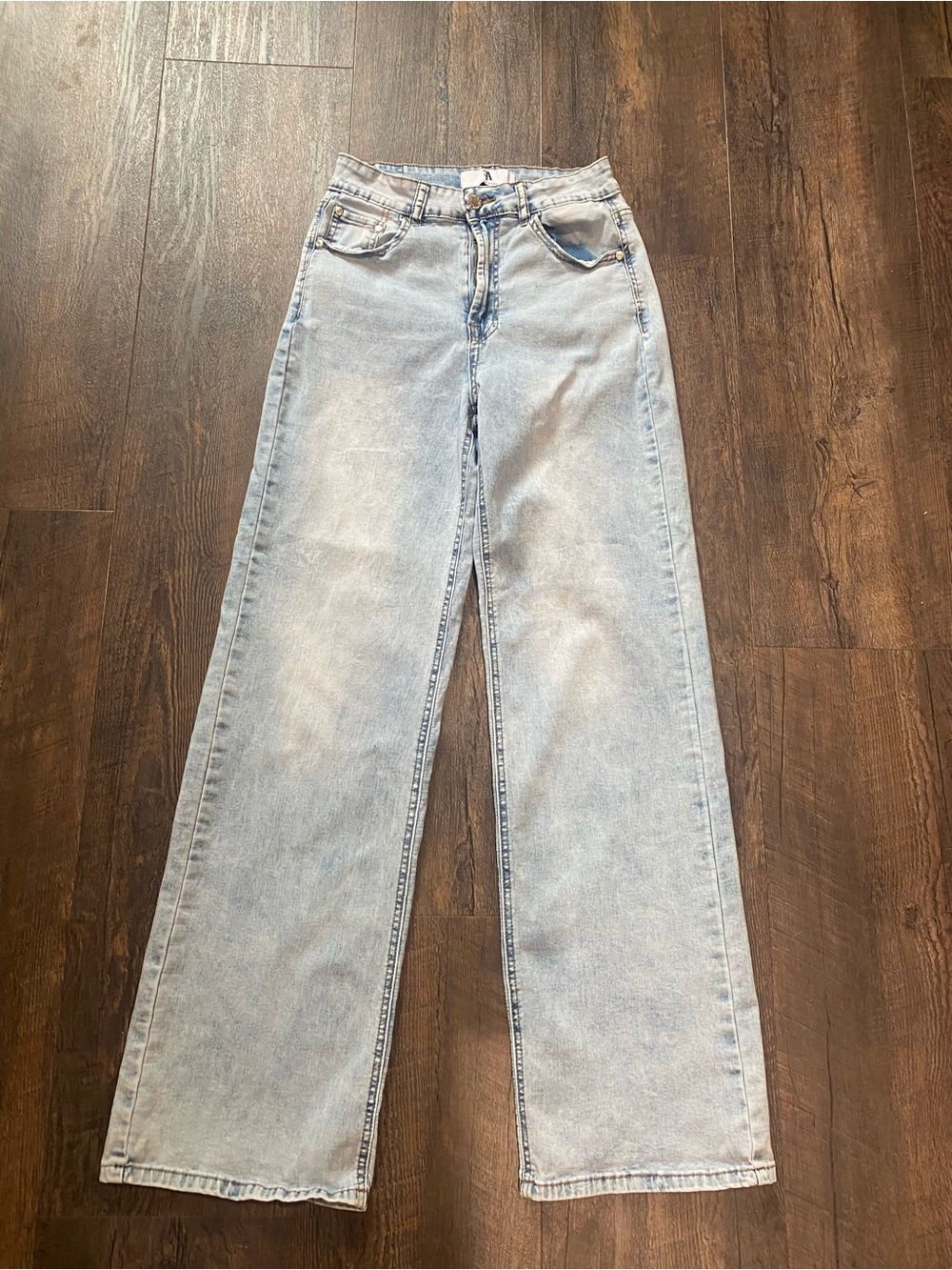 High-Rise Light Blue Wide Leg Jeans for Women